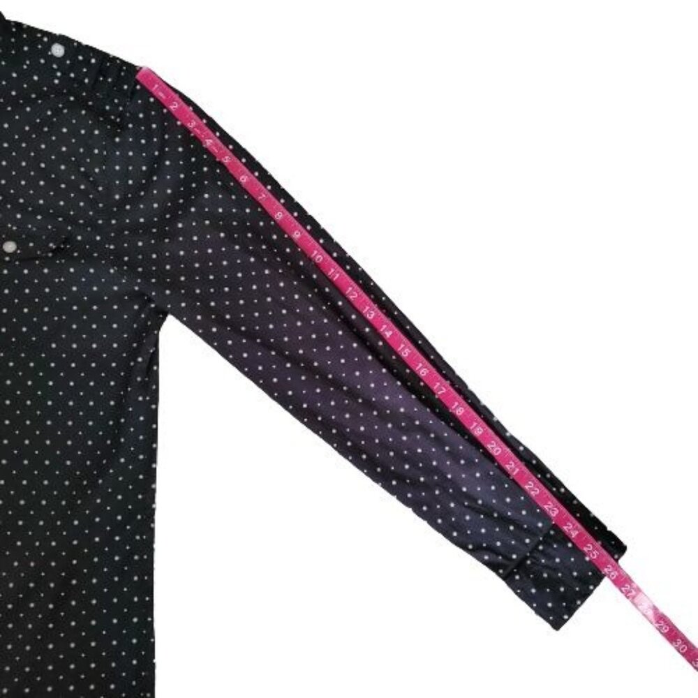 Paper Denim & Cloth Men's Polka Dot Stretch Fabric Slim Casual Shirt Size Medium - Picture 8 of 9
